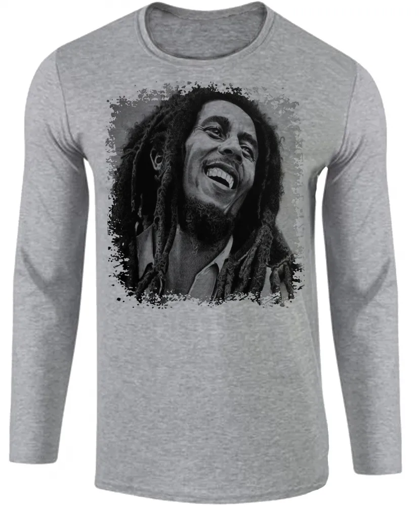 Camiseta manga longa Infantil ou Adulto Bob Marley Jamaica