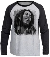 Camiseta manga longa Infantil ou Adulto Bob Marley Jamaica - Foto 2