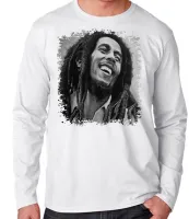 Camiseta manga longa Infantil ou Adulto Bob Marley Jamaica - Foto 3