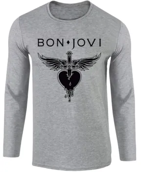 Camiseta manga longa Infantil ou Adulto Bon Jovi banda rock antiga - Foto 2