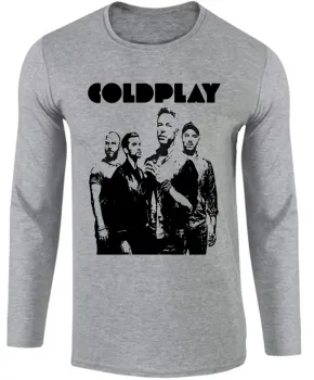 Camiseta manga longa Infantil ou Adulto Coldplay banda rock antiga