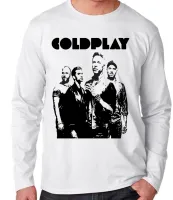 Camiseta manga longa Infantil ou Adulto Coldplay banda rock antiga - Foto 2