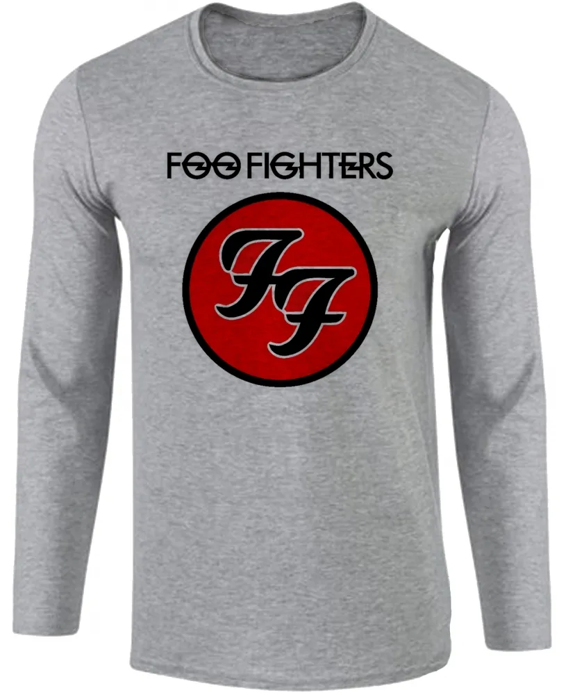 Camiseta manga longa Infantil ou Adulto foo fighters banda rock