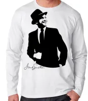 Camiseta manga longa Infantil ou Adulto frank Sinatra cantor classico - Foto 3