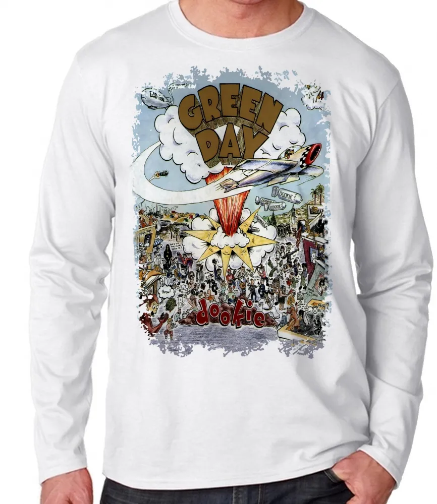 Camiseta manga longa Infantil ou Adulto Green day dookie basket case Imagem