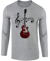 Camiseta manga longa Infantil ou Adulto Guitarra contra baixo musica - Foto 2