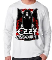 Camiseta manga longa Infantil ou Adulto Ozzy ozbourne black sabbath - Foto 3