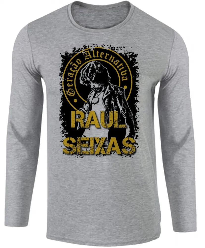 Camiseta manga longa Infantil ou Adulto Raul Seixas rock Imagem