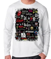 Camiseta manga longa Infantil ou Adulto Rock bandas famosas - Foto 3