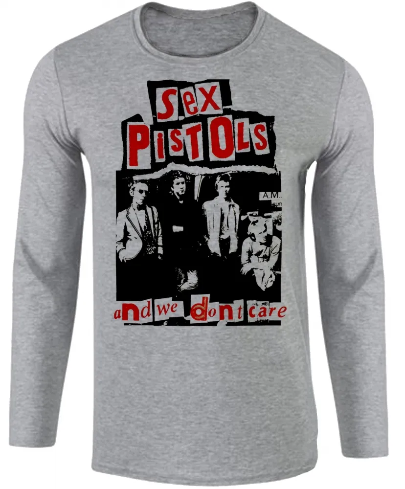 Camiseta manga longa Infantil ou Adulto sex pistols banda rock antiga Imagem