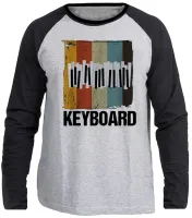 Camiseta manga longa Infantil ou Adulto Teclado tecladista musica - Foto 3