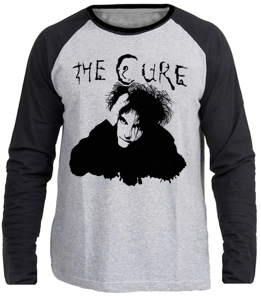 Camiseta manga longa Infantil ou Adulto The cure banda rock antiga Imagem