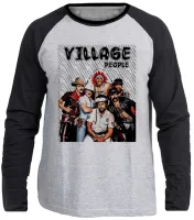 Camiseta manga longa Infantil ou Adulto Vilage People banda antiga - Foto 3