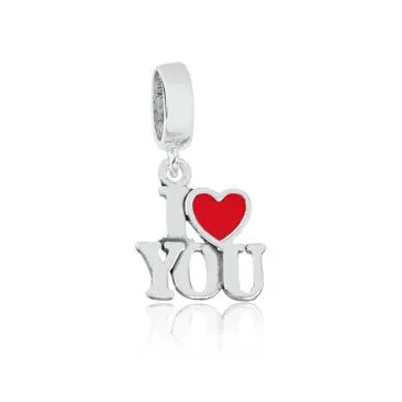 Berloque de Prata 925 - I Love You - 250132