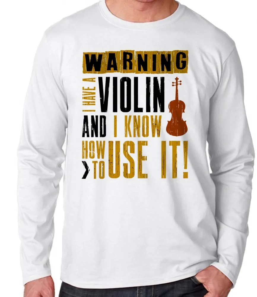 Camiseta manga longa Infantil ou Adulto Violino musica classica musico Imagem