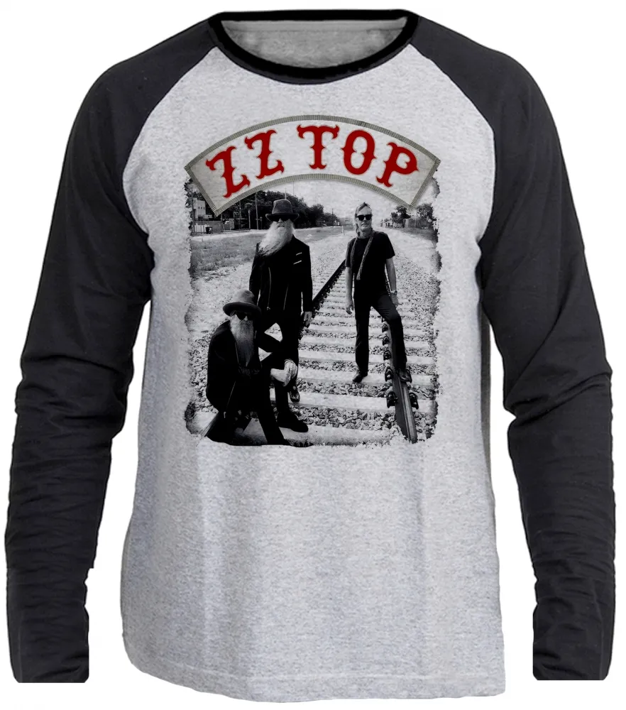 Camiseta manga longa Infantil ou Adulto ZZ top banda rock antiga