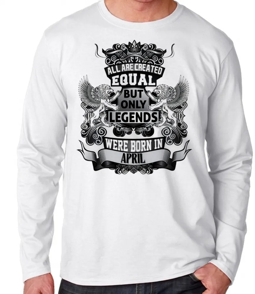 Camiseta manga longa Infantil ou Adulto Abril Aniversário Melhores nasceram