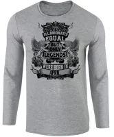 Camiseta manga longa Infantil ou Adulto Abril Aniversário Melhores nasceram - Foto 2