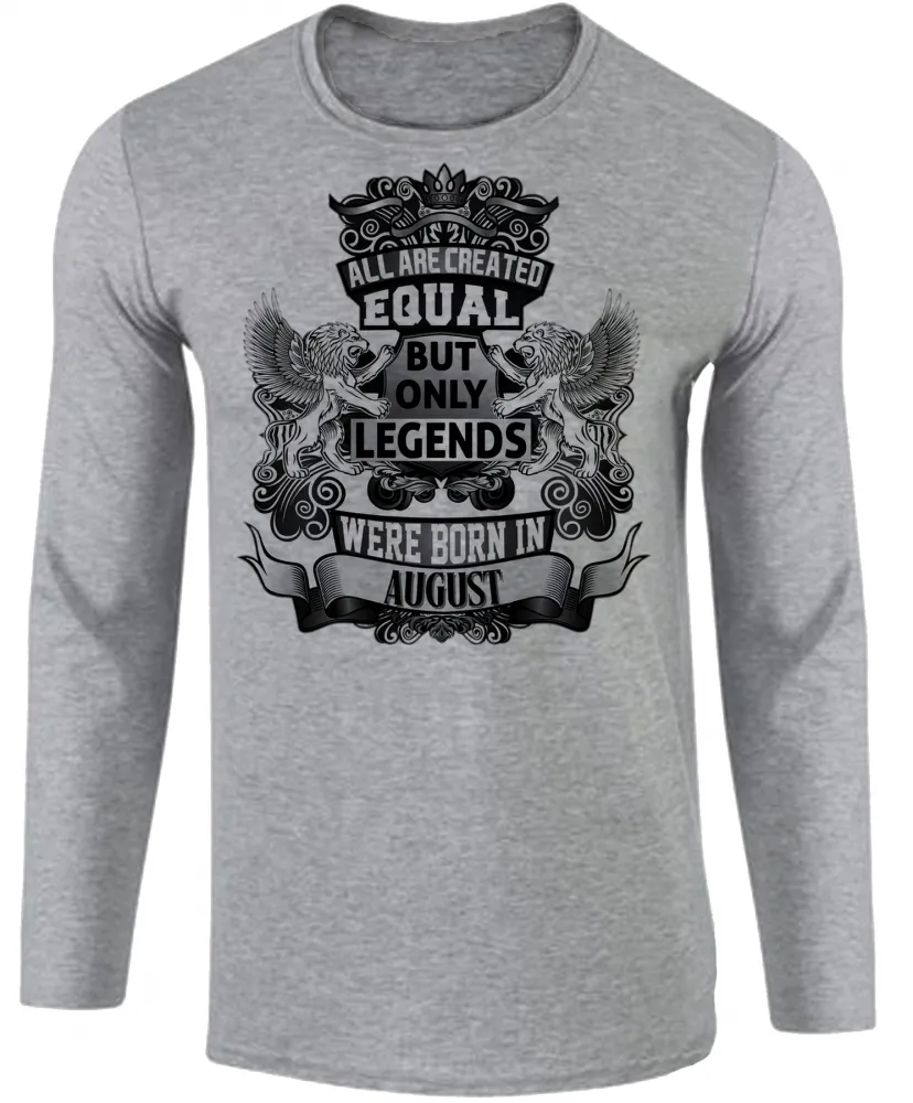 Camiseta manga longa Infantil ou Adulto Agosto Aniversário Melhores nasceram Imagem