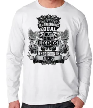 Camiseta manga longa Infantil ou Adulto Agosto Aniversário Melhores nasceram - Foto 2