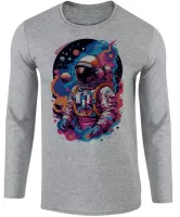 Camiseta manga longa Infantil ou Adulto Astronauta nasa space X espaço - Foto 2