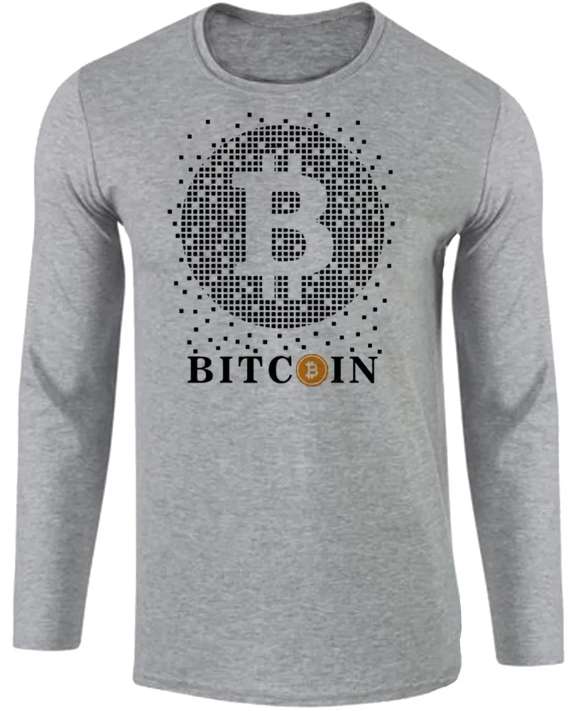 Camiseta manga longa Infantil ou Adulto Bitcoin satoshi nakamoto Imagem