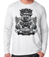 Camiseta manga longa Infantil ou Adulto Fevereiro Aniversário Melhores nasceram - Foto 3