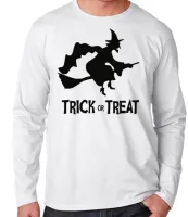 Camiseta manga longa Infantil ou Adulto Halloween dia das bruxas bruxa vassoura - Foto 3