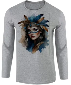 Camiseta manga longa Infantil ou Adulto India indigena apache america - Foto 2