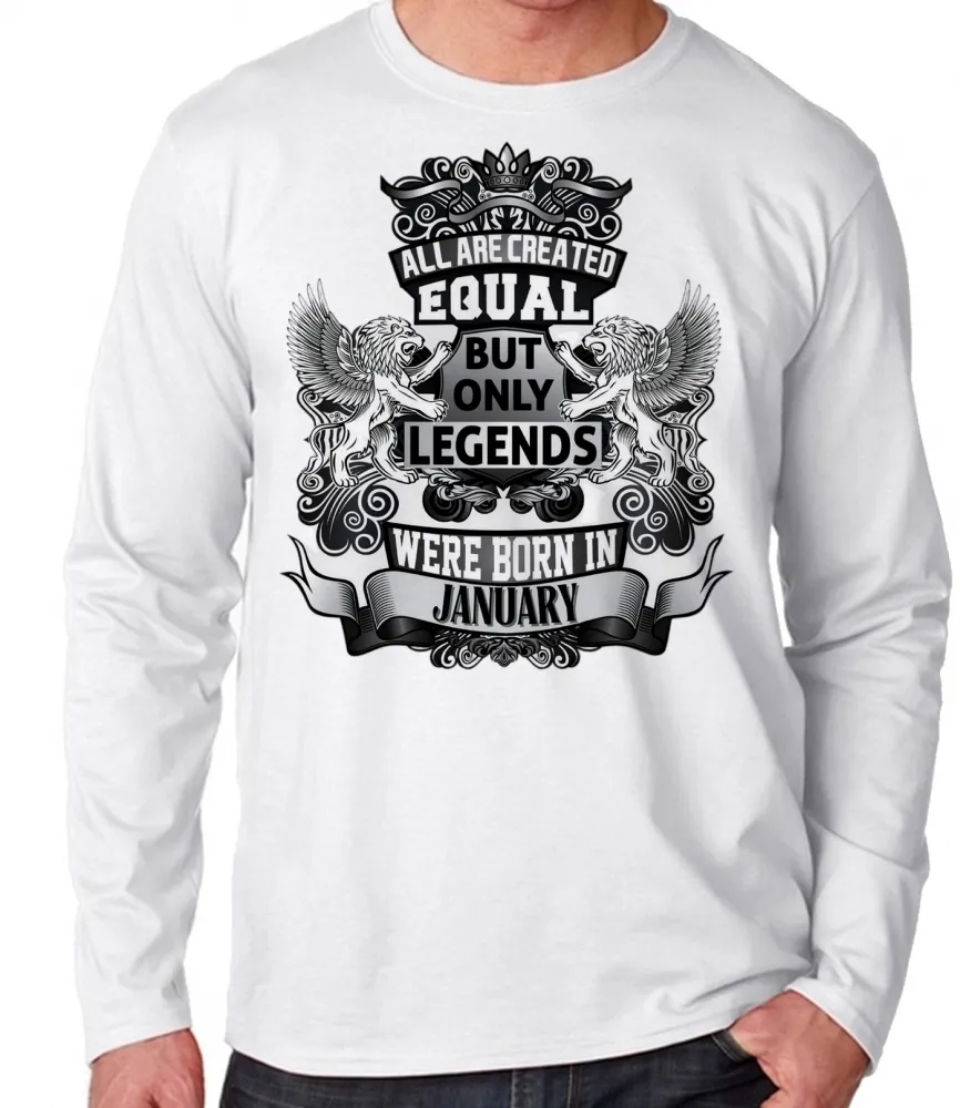 Camiseta manga longa Infantil ou Adulto Janeiro Aniversário Melhores nasceram