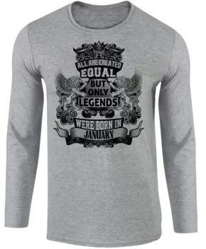 Camiseta manga longa Infantil ou Adulto Janeiro Aniversário Melhores nasceram - Foto 2