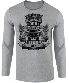 Camiseta manga longa Infantil ou Adulto Julho Aniversário Melhores nasceram - Foto 2