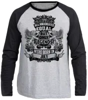 Camiseta manga longa Infantil ou Adulto Julho Aniversário Melhores nasceram - Foto 3