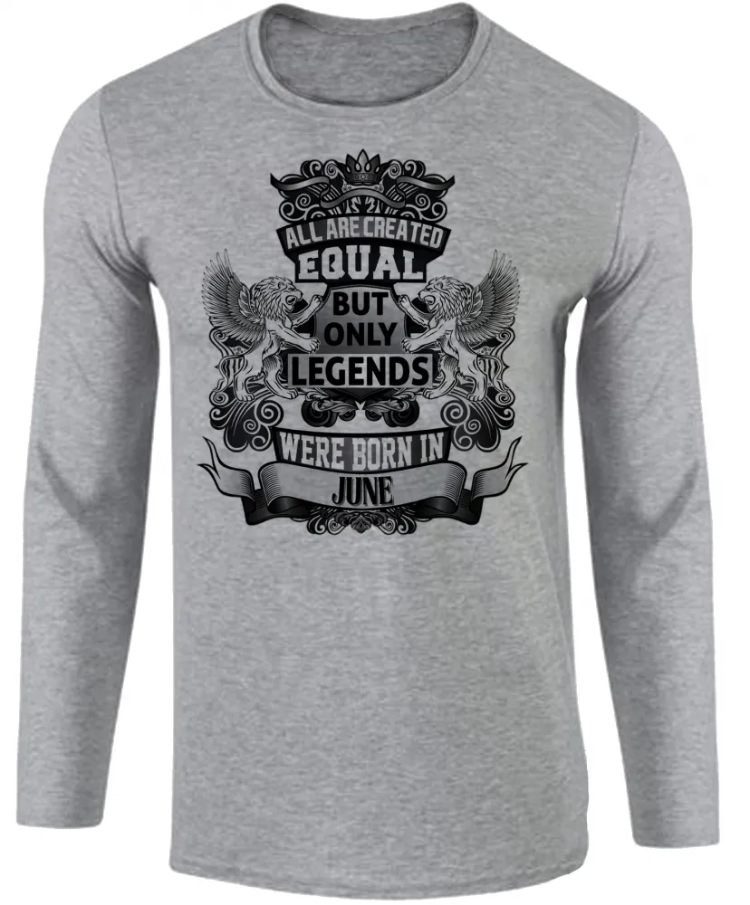 Camiseta manga longa Infantil ou Adulto Junho Aniversário Melhores nasceram Imagem