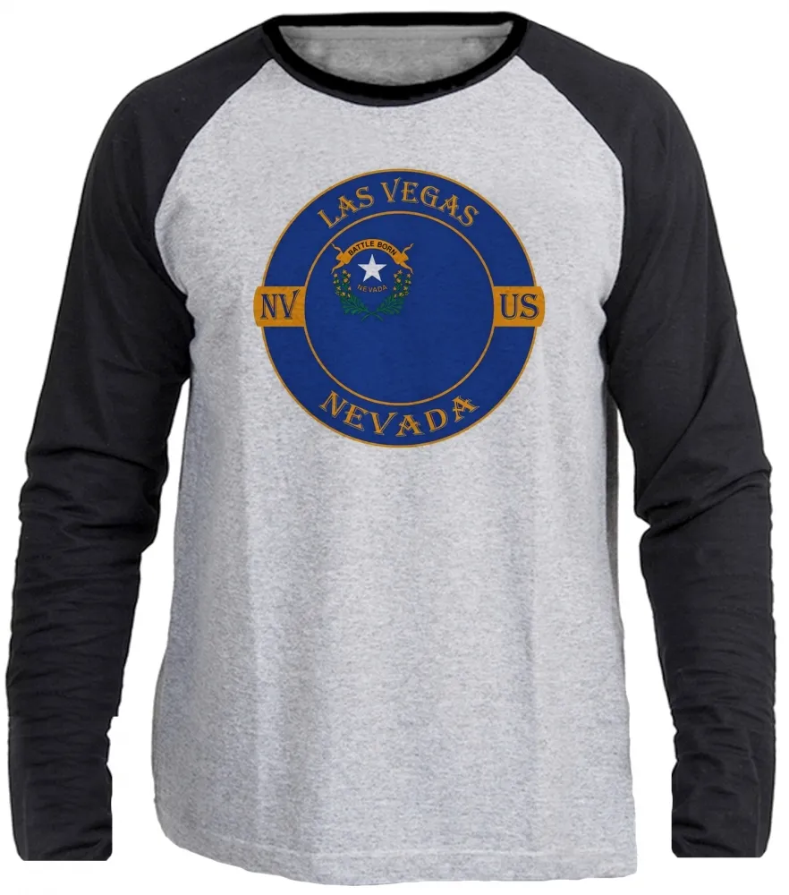 Camiseta manga longa Infantil ou Adulto Las vegas nevada lembrança