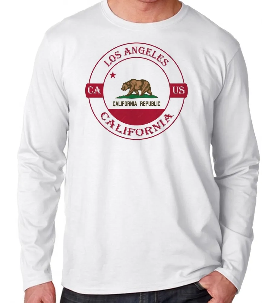 Camiseta manga longa Infantil ou Adulto Los Angeles California Lembrança Imagem