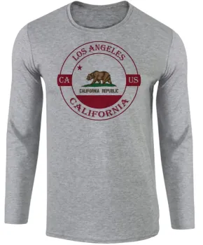 Camiseta manga longa Infantil ou Adulto Los Angeles California Lembrança - Foto 2