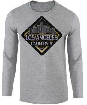 Camiseta manga longa Infantil ou Adulto Los Angeles city California Lembrança - Foto 2