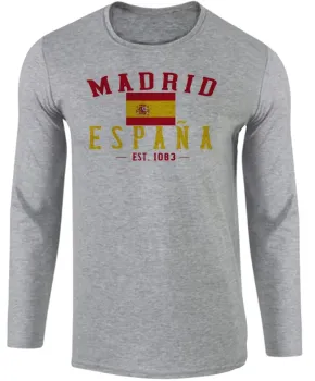 Camiseta manga longa Infantil ou Adulto Madri espanha europa - Foto 2