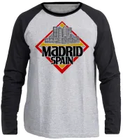 Camiseta manga longa Infantil ou Adulto Madri Espanha Lembrança - Foto 3