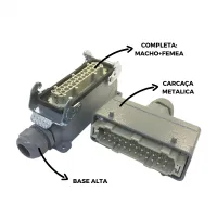 TOMADA MULTIPOLAR INDUSTRIAL 24 POLOS/ PINOS TOPO BASE ALTA - Foto 3