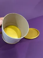 Diâmetro 10,0 x 10,0 Altura - C/ Tampa plástica dourada - Personalizada com estampa coelho - Foto 2