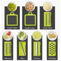 Cortador 12 utensilos Multifuncional Fatiador De Verduras/frutas/legumes - Foto 4