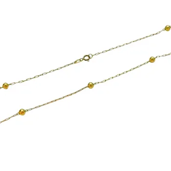 Colar de ouro 18k com bolas 3,5 mm - GA072 - Foto 2