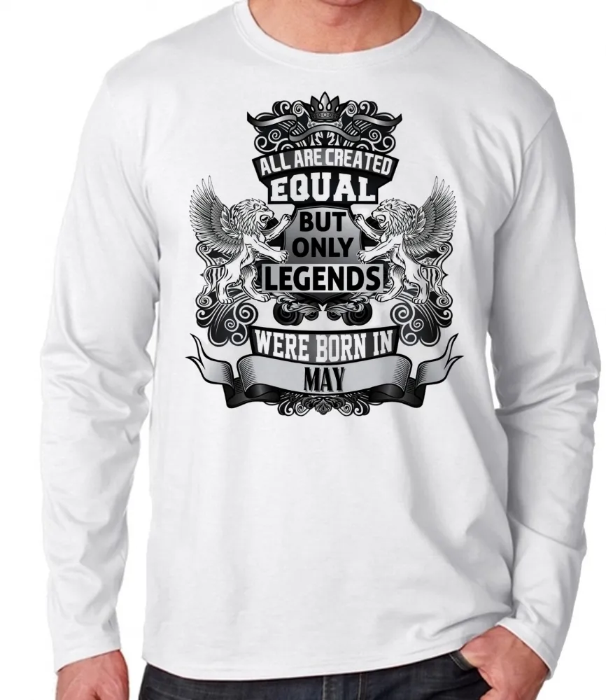 Camiseta manga longa Infantil ou Adulto Maio Aniversário Melhores nasceram