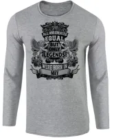 Camiseta manga longa Infantil ou Adulto Maio Aniversário Melhores nasceram - Foto 2