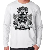 Camiseta manga longa Infantil ou Adulto Março Aniversário Melhores nasceram - Foto 2