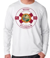 Camiseta manga longa Infantil ou Adulto Miami Florida Lembrança - Foto 3