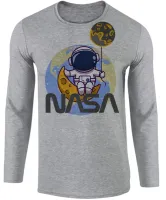 Camiseta manga longa Infantil ou Adulto Nasa astronauta planeta - Foto 2