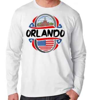 Camiseta manga longa Infantil ou Adulto Orlando Florida Estados unidos